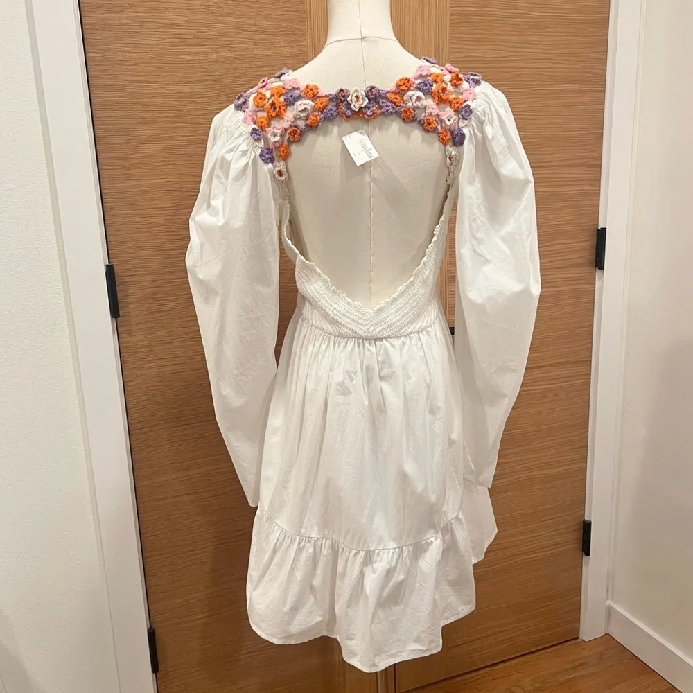 Stella Pardo | Paris Mahima Dress | Handmade with crochet flowers | NWT | M - Picture 6 of 13
